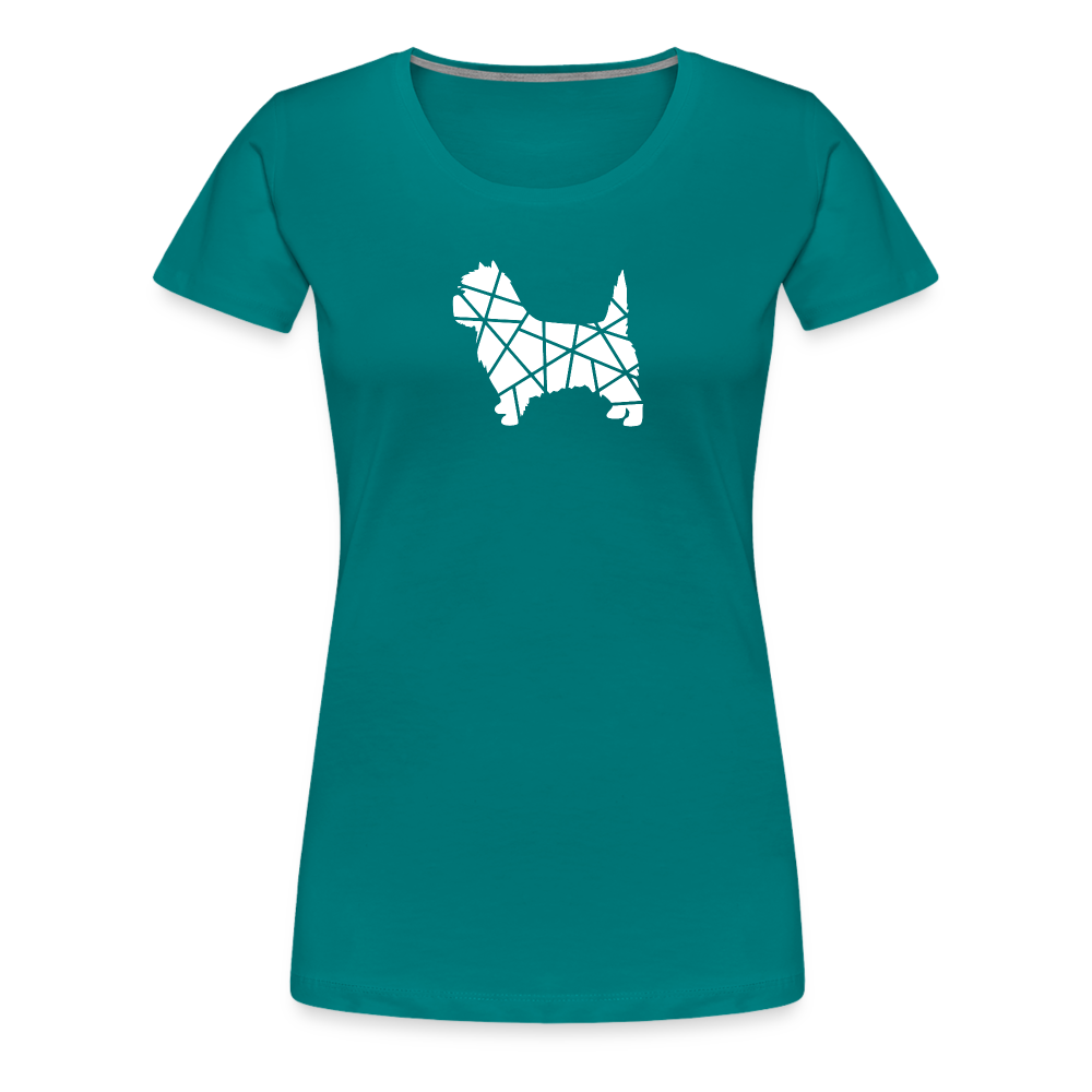 Women’s Premium T-Shirt - Cairn Terrier geometrisch - Divablau