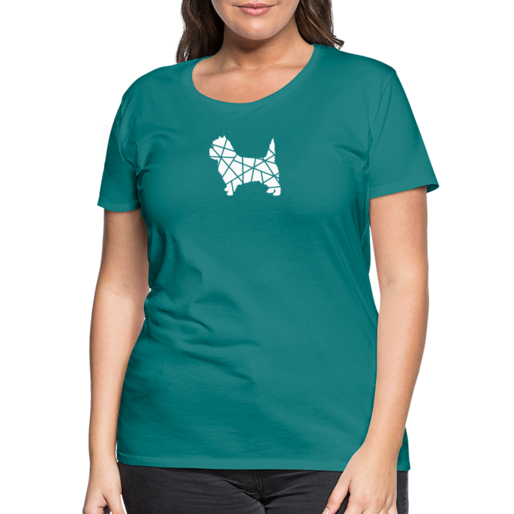 Women’s Premium T-Shirt - Cairn Terrier geometrisch - Divablau