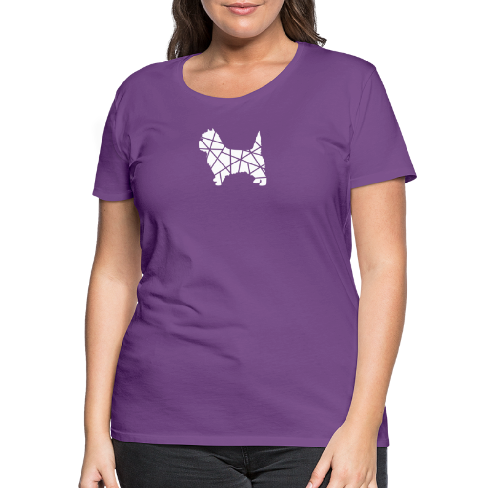 Women’s Premium T-Shirt - Cairn Terrier geometrisch - Lila