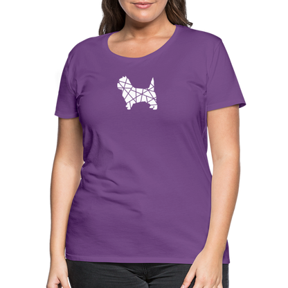 Women’s Premium T-Shirt - Cairn Terrier geometrisch - Lila