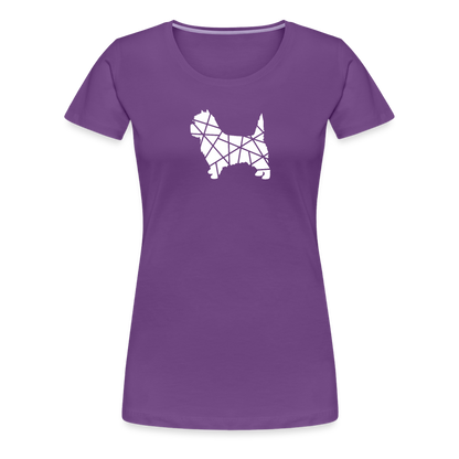 Women’s Premium T-Shirt - Cairn Terrier geometrisch - Lila