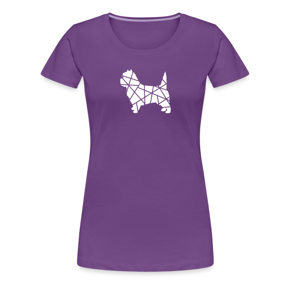 Women’s Premium T-Shirt - Cairn Terrier geometrisch - Lila