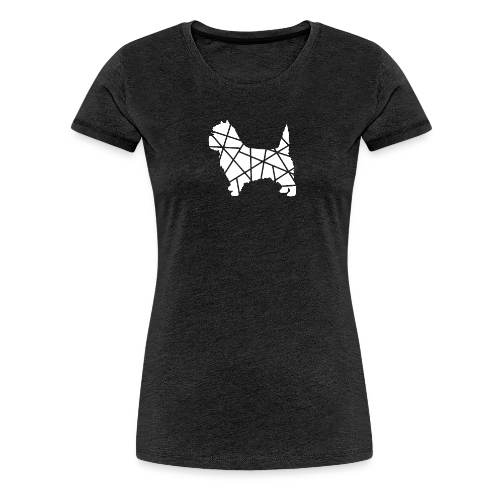 Women’s Premium T-Shirt - Cairn Terrier geometrisch - Anthrazit