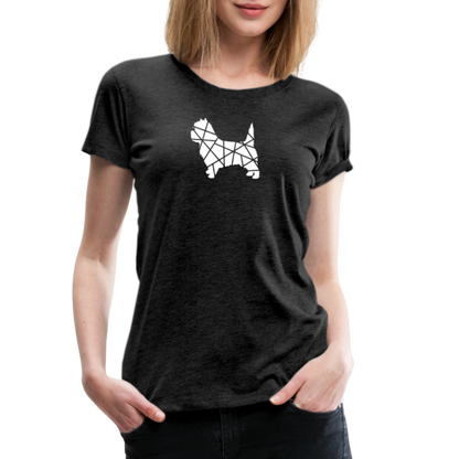 Women’s Premium T-Shirt - Cairn Terrier geometrisch - Anthrazit