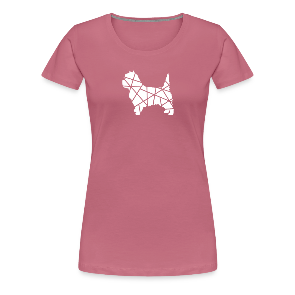 Women’s Premium T-Shirt - Cairn Terrier geometrisch - Malve