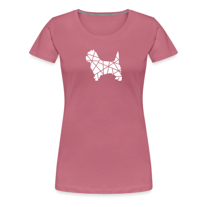 Women’s Premium T-Shirt - Cairn Terrier geometrisch - Malve