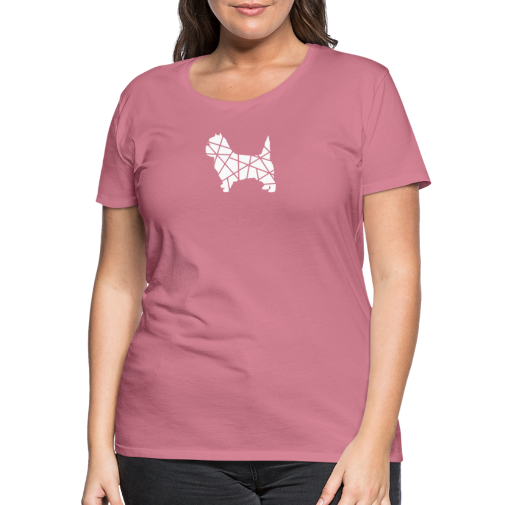 Women’s Premium T-Shirt - Cairn Terrier geometrisch - Malve