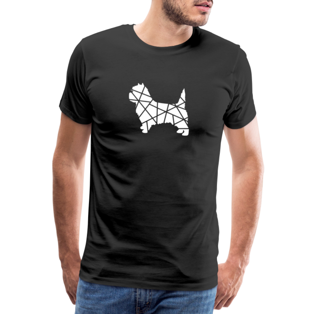Männer Premium T-Shirt - Cairn Terrier geometrisch - Schwarz