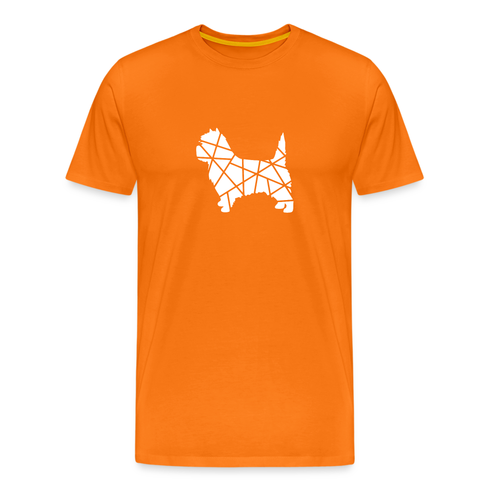 Männer Premium T-Shirt - Cairn Terrier geometrisch - Orange
