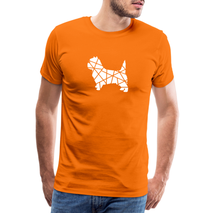 Männer Premium T-Shirt - Cairn Terrier geometrisch - Orange