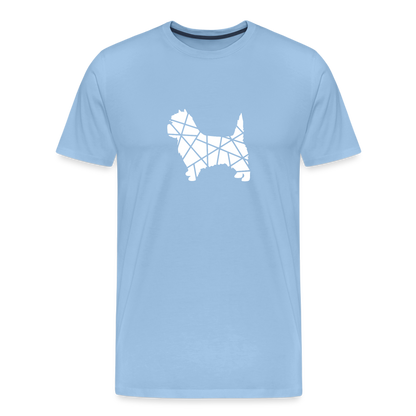 Männer Premium T-Shirt - Cairn Terrier geometrisch - Sky