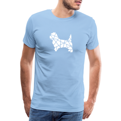 Männer Premium T-Shirt - Cairn Terrier geometrisch - Sky