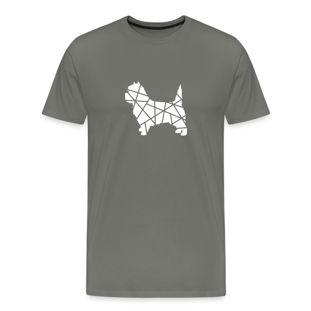Männer Premium T-Shirt - Cairn Terrier geometrisch - Asphalt