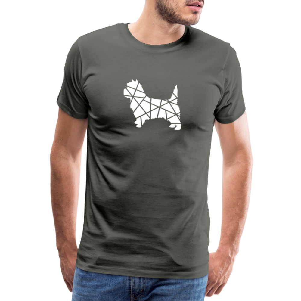 Männer Premium T-Shirt - Cairn Terrier geometrisch - Asphalt