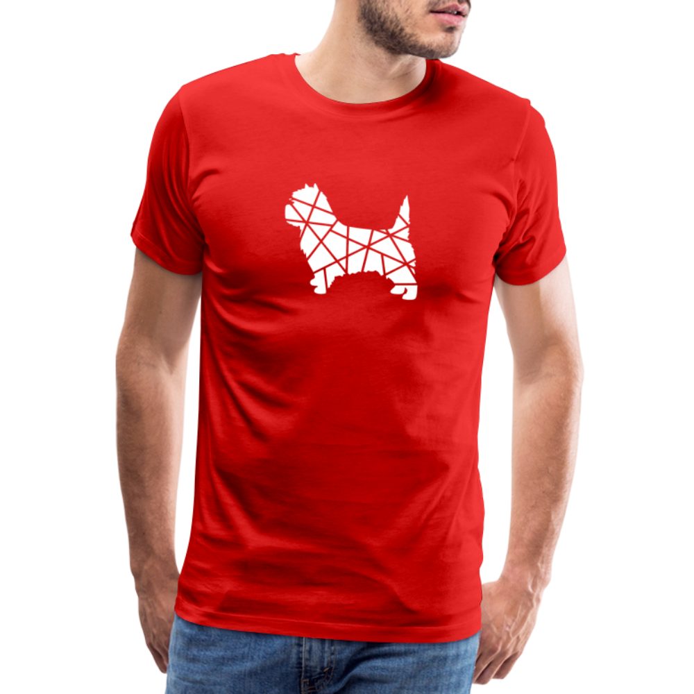 Männer Premium T-Shirt - Cairn Terrier geometrisch - Rot