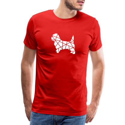 Männer Premium T-Shirt - Cairn Terrier geometrisch - Rot
