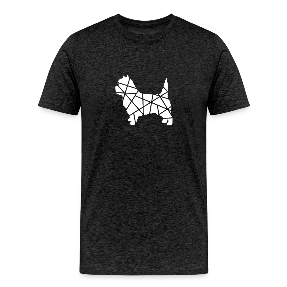 Männer Premium T-Shirt - Cairn Terrier geometrisch - Anthrazit