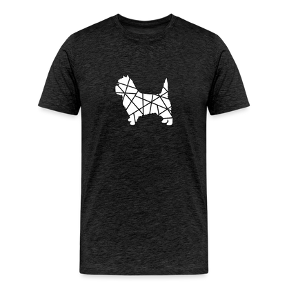 Männer Premium T-Shirt - Cairn Terrier geometrisch - Anthrazit