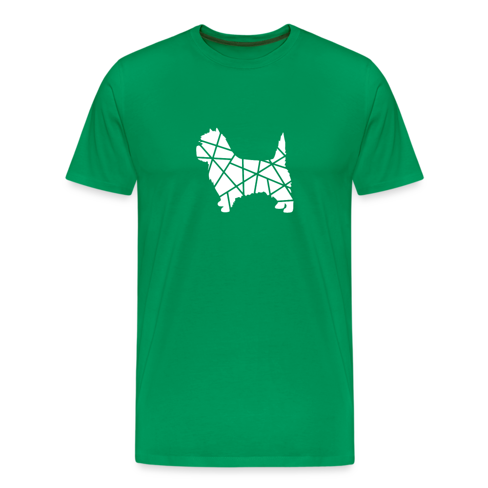 Männer Premium T-Shirt - Cairn Terrier geometrisch - Kelly Green