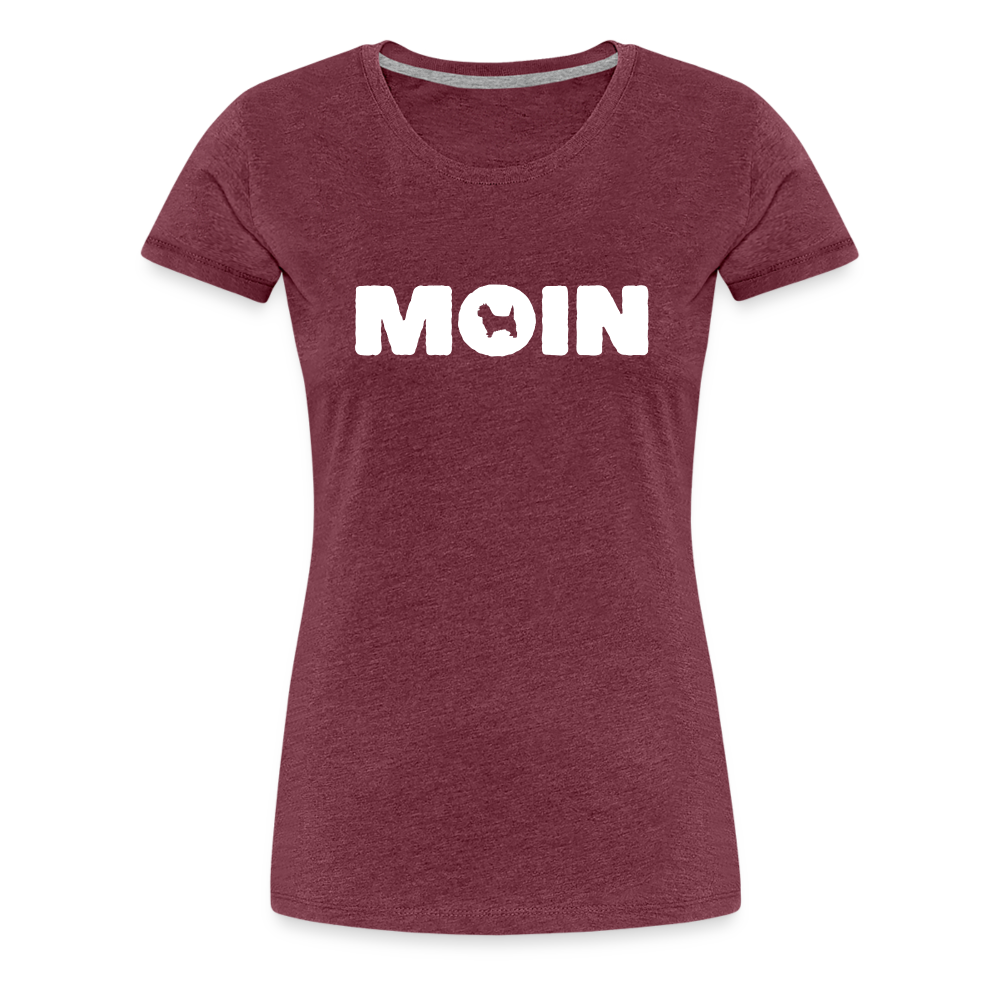 Women’s Premium T-Shirt - Cairn Terrier - Moin - Bordeauxrot meliert