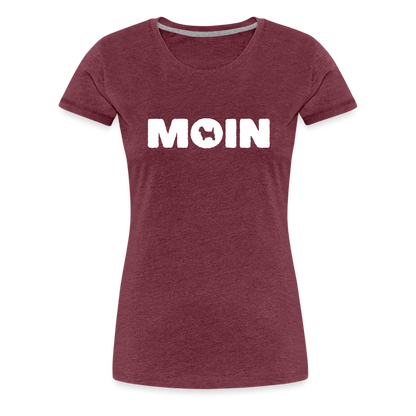 Women’s Premium T-Shirt - Cairn Terrier - Moin - Bordeauxrot meliert