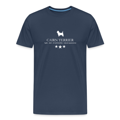 Männer Premium T-Shirt - Cairn Terrier - Agile, alert, of workmanlike... - Navy