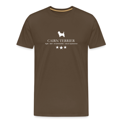 Männer Premium T-Shirt - Cairn Terrier - Agile, alert, of workmanlike... - Edelbraun