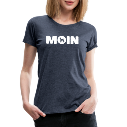 Women’s Premium T-Shirt - Airedale Terrier - Moin - Blau meliert