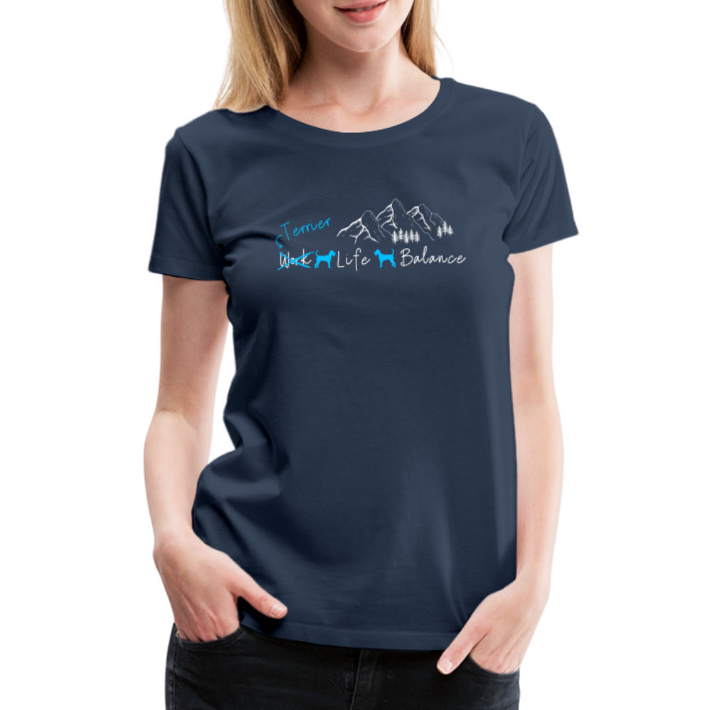 Women’s Premium T-Shirt - (Irish) Terrier Life Balance - Navy