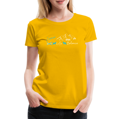 Women’s Premium T-Shirt - (Irish) Terrier Life Balance - Sonnengelb