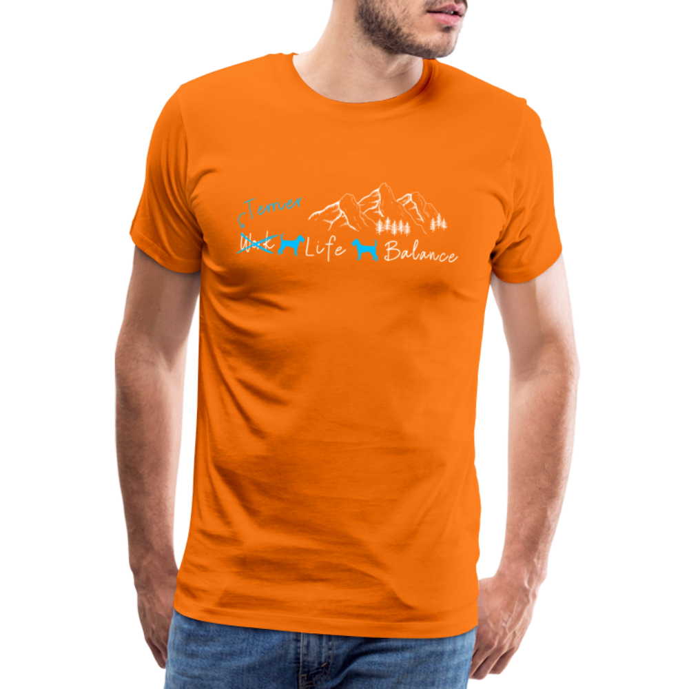 Männer Premium T-Shirt - (Irish) Terrier Life Balance - Orange