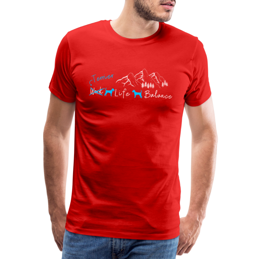 Männer Premium T-Shirt - (Irish) Terrier Life Balance - Rot