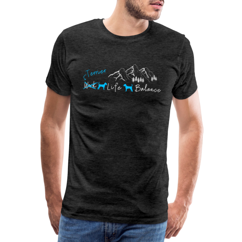 Männer Premium T-Shirt - (Irish) Terrier Life Balance - Anthrazit