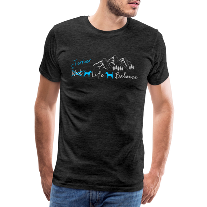 Männer Premium T-Shirt - (Irish) Terrier Life Balance - Anthrazit