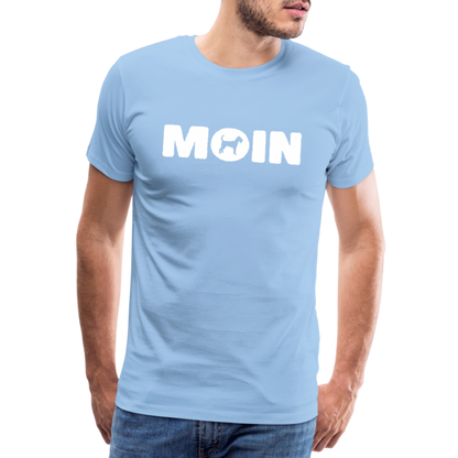 Männer Premium T-Shirt - Irish Terrier - Moin - Sky