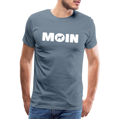 Männer Premium T-Shirt - Irish Terrier - Moin - Blaugrau