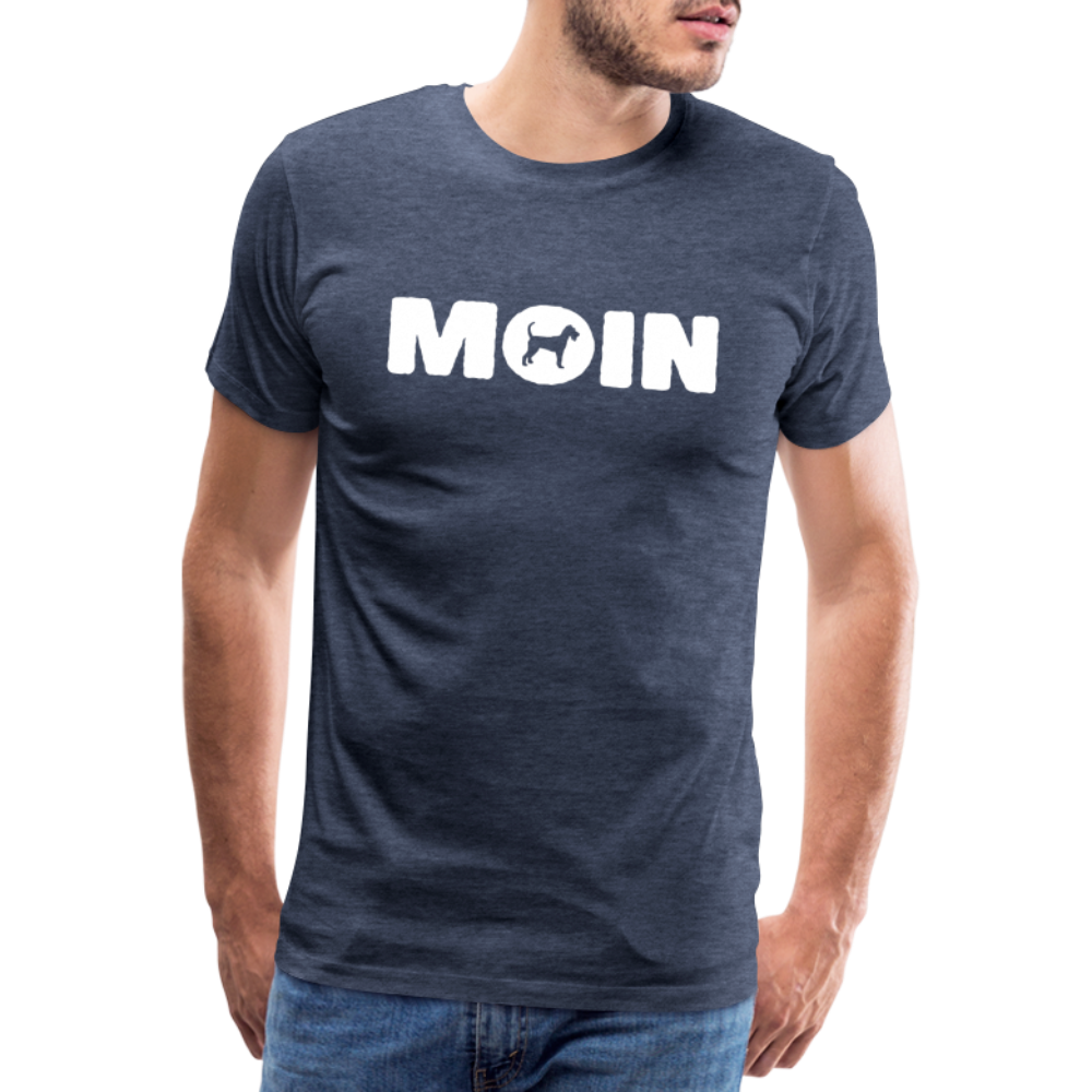 Männer Premium T-Shirt - Irish Terrier - Moin - Blau meliert