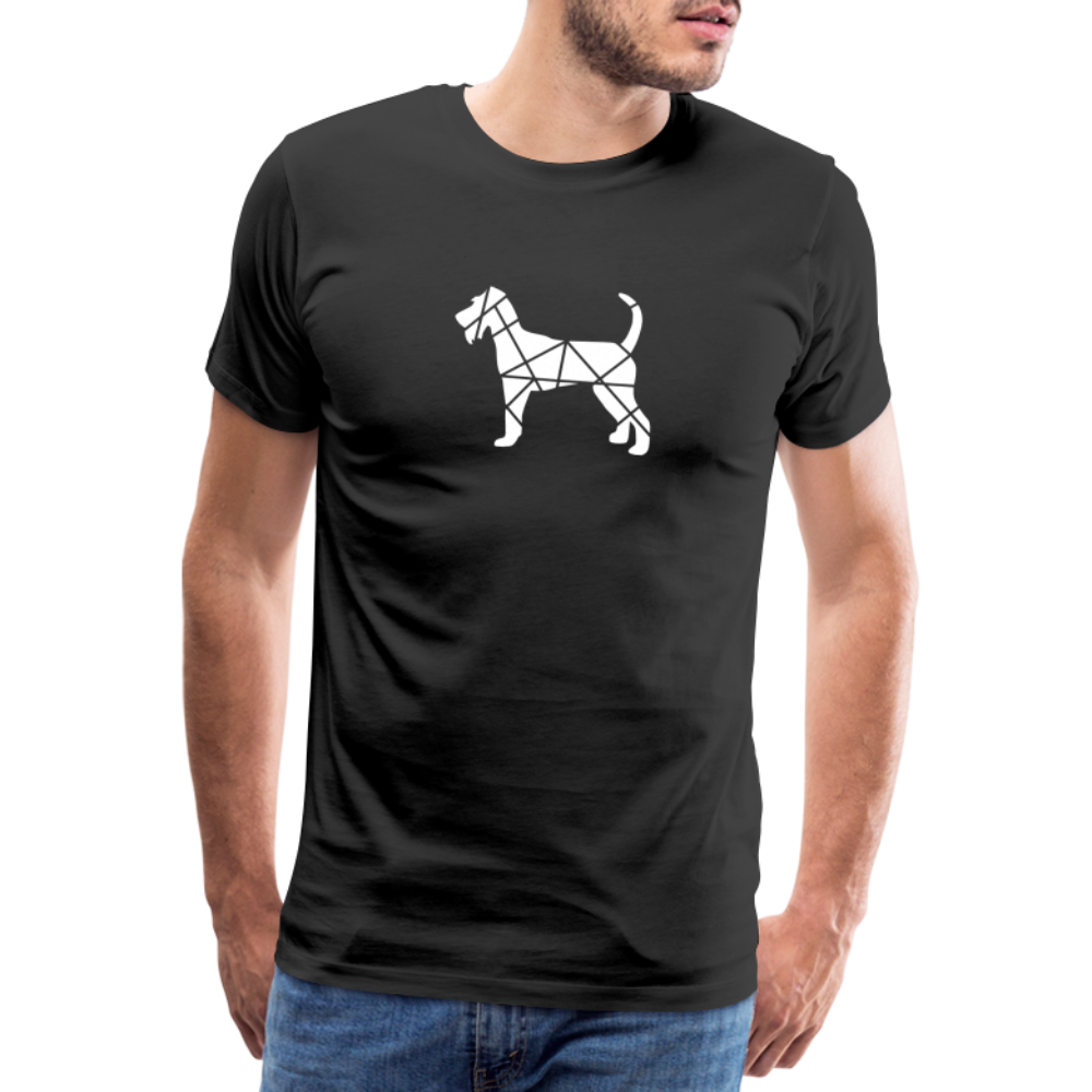 Männer Premium T-Shirt - Irish Terrier geometrisch - Schwarz