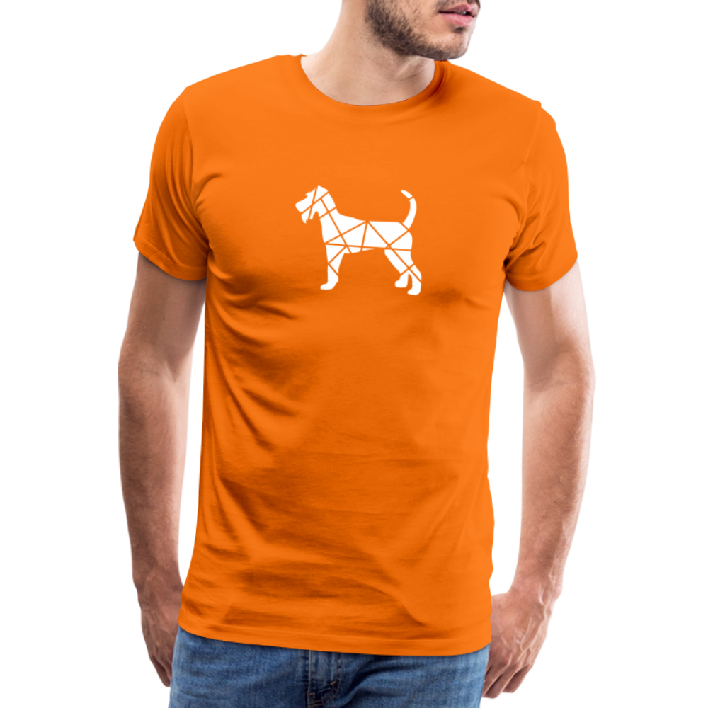 Männer Premium T-Shirt - Irish Terrier geometrisch - Orange