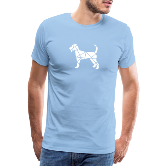 Männer Premium T-Shirt - Irish Terrier geometrisch - Sky