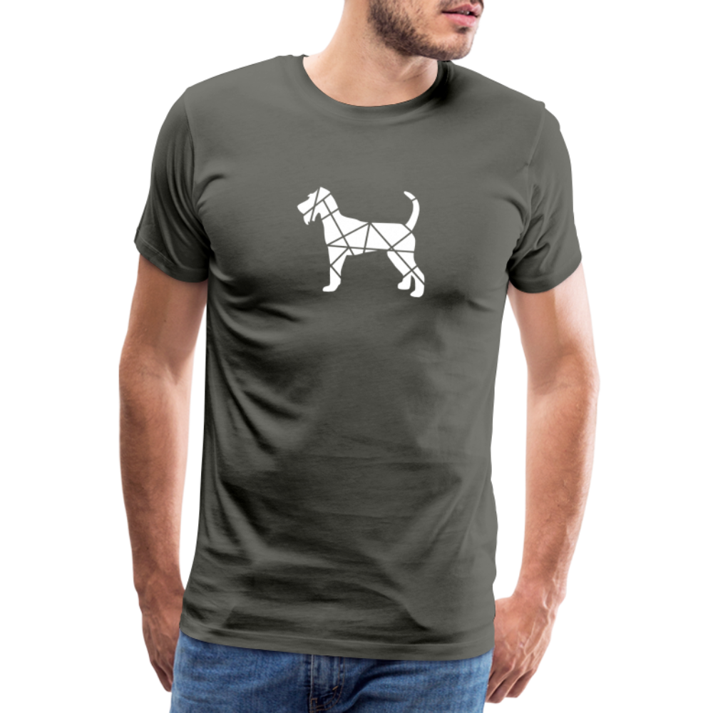 Männer Premium T-Shirt - Irish Terrier geometrisch - Asphalt