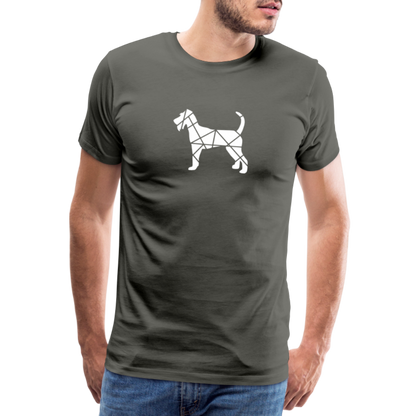 Männer Premium T-Shirt - Irish Terrier geometrisch - Asphalt
