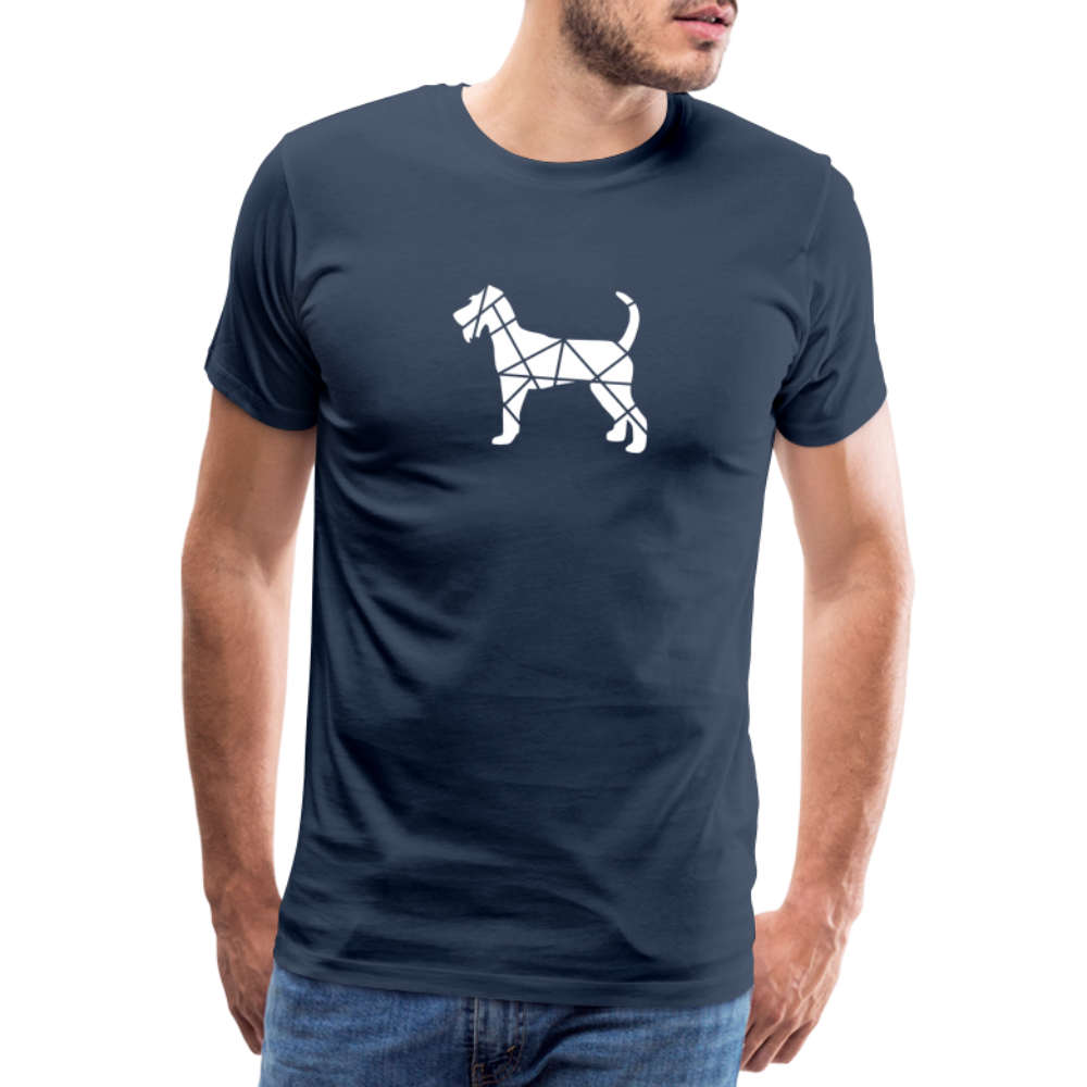Männer Premium T-Shirt - Irish Terrier geometrisch - Navy