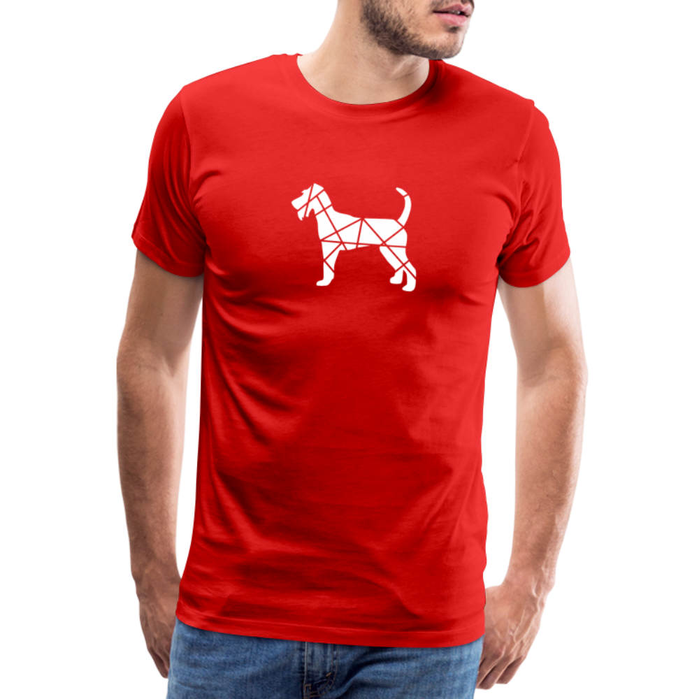 Männer Premium T-Shirt - Irish Terrier geometrisch - Rot