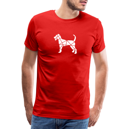 Männer Premium T-Shirt - Irish Terrier geometrisch - Rot