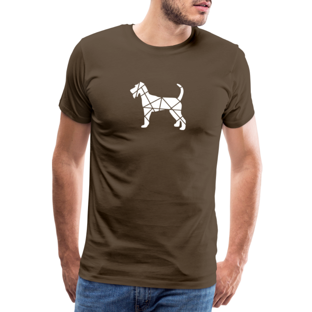 Männer Premium T-Shirt - Irish Terrier geometrisch - Edelbraun
