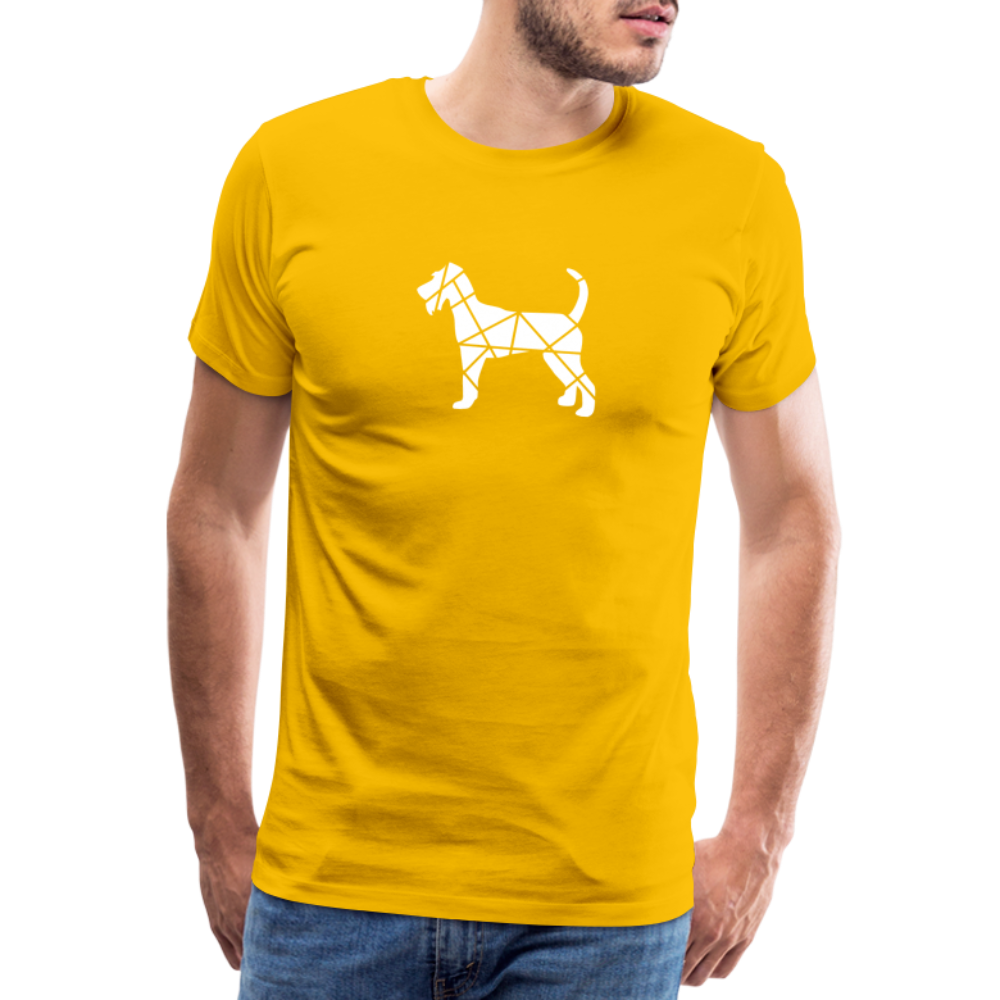Männer Premium T-Shirt - Irish Terrier geometrisch - Sonnengelb