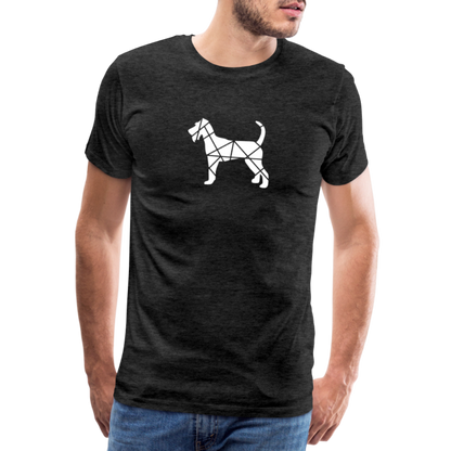 Männer Premium T-Shirt - Irish Terrier geometrisch - Anthrazit