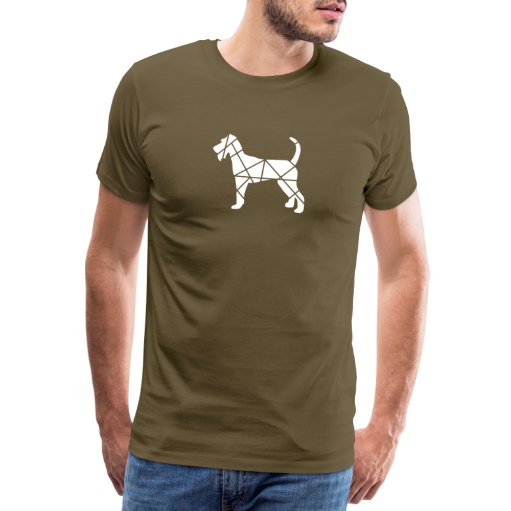 Männer Premium T-Shirt - Irish Terrier geometrisch - Khaki