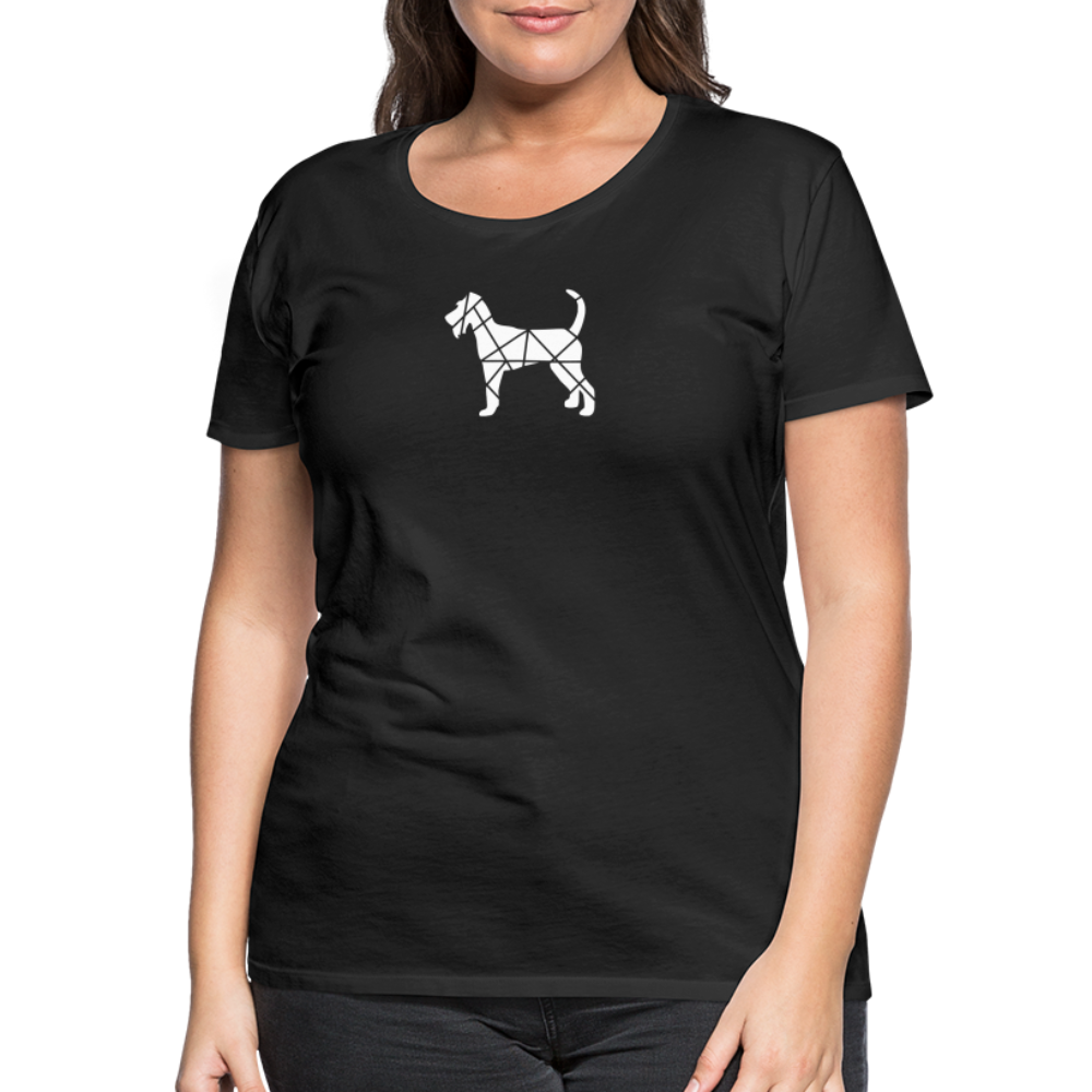 Women’s Premium T-Shirt - Irish Terrier geometrisch - Schwarz